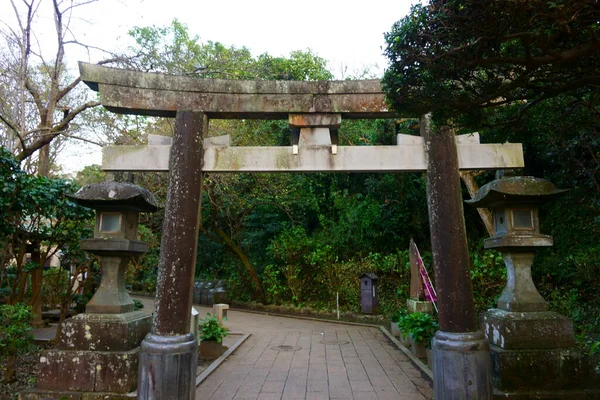 후지사와 2019 Old Torii Gate 에노시마 — 스톡 사진