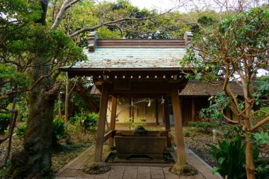 Fujisawa / Japonya - 10 Eylül 2019: Enoshima Jinja (türbe)