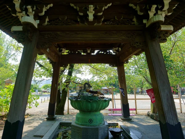 Fujisawa Japão Setembro 2019 Yugyo Temple Estátua Dragão Mizuya Fonte — Fotografia de Stock