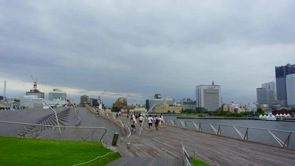 Kanagawa Län Japan Sep 2019 Osanbashi Yokohamas Internationella Passagerarterminal Taket — Stockfoto