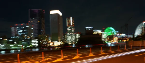 Sfocato Blured Lunga Esposizione Città Notte — Foto Stock