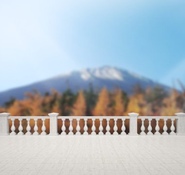 Balkon ve Teras, doğa arka plan bulanıklık