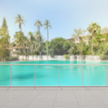 Balkon ve Teras, doğa arka plan bulanıklık