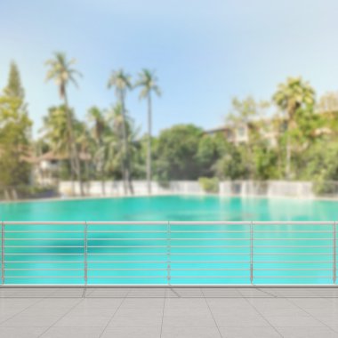 Balkon ve Teras, doğa arka plan bulanıklık