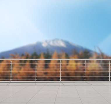 Balkon ve Teras, doğa arka plan bulanıklık