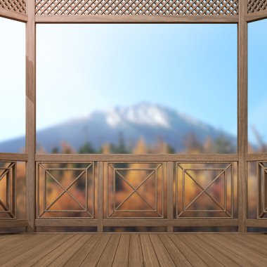 Balkon ve Teras, doğa arka plan bulanıklık