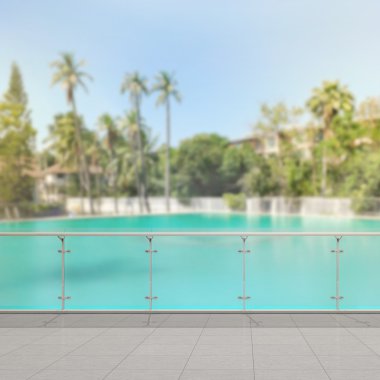 Balkon ve Teras, doğa arka plan bulanıklık