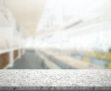 Top masa ve bina, arka plan bulanıklık