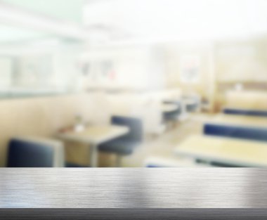 Top masa ve bina, arka plan bulanıklık