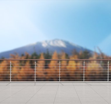 Balkon ve Teras, doğa arka plan bulanıklık