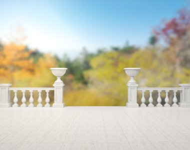 Balkon ve Teras, doğa arka plan bulanıklık