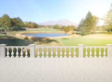 Balkon ve Teras, doğa arka plan bulanıklık