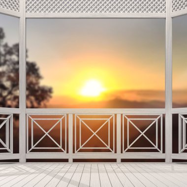 Balkon ve Teras, doğa arka plan bulanıklık