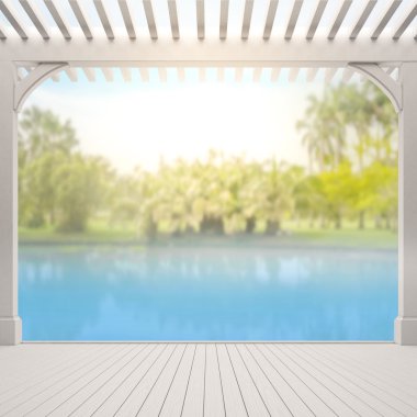 Balkon ve Teras, doğa arka plan bulanıklık