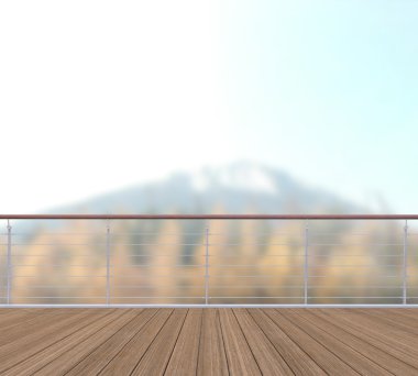 Balkon ve Teras, doğa arka plan bulanıklık