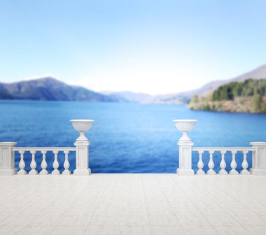 Balkon ve Teras, doğa arka plan bulanıklık