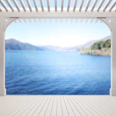 Balkon ve Teras, doğa arka plan bulanıklık