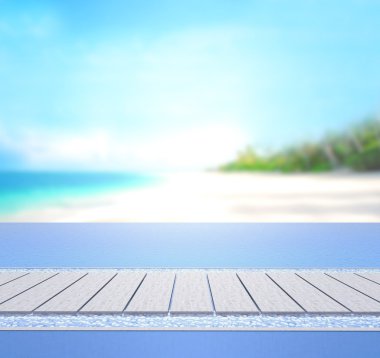 Yüzme Havuzu ve Teras, doğa arka plan bulanıklık