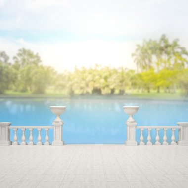 Balkon ve Teras, doğa arka plan bulanıklık