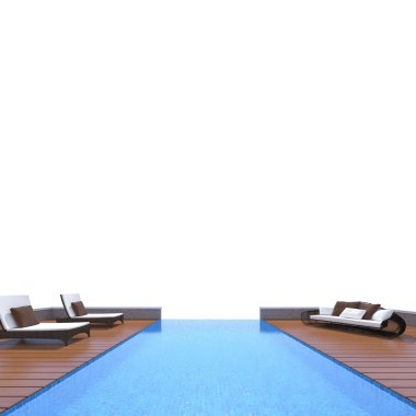 Yüzme Havuzu ve Teras dış arka plan bulanıklık