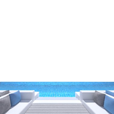 Yüzme Havuzu ve Teras dış arka plan bulanıklık