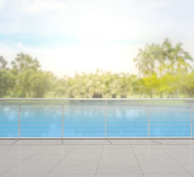 Balkon ve Teras, doğa arka plan bulanıklık