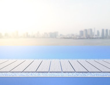 Yüzme Havuzu ve Teras dış arka plan bulanıklık