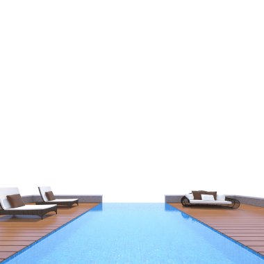 Yüzme Havuzu ve Teras dış arka plan bulanıklık