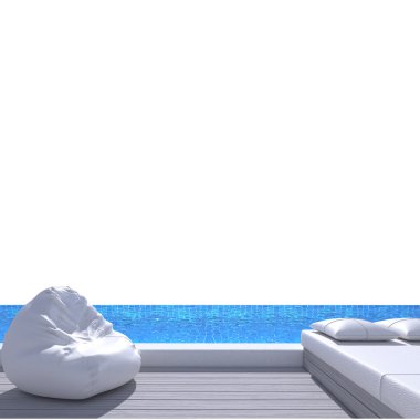 Yüzme Havuzu ve Teras dış arka plan bulanıklık