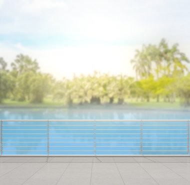 Balkon ve Teras, doğa arka plan bulanıklık