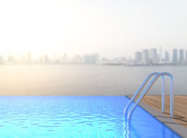 Yüzme Havuzu ve Teras dış arka plan bulanıklık