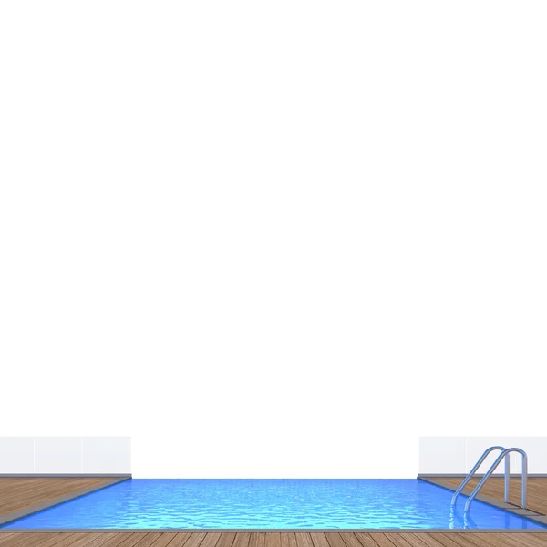游泳池和露台的模糊外部背景 — 图库照片
