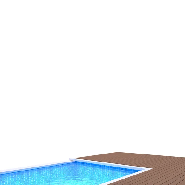 Swimming Pool And Terrace Of Blur Exterior Background — Stock Photo, Image