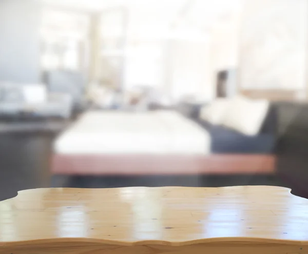 Mesa de fondo y desenfoque en el dormitorio —  Fotos de Stock