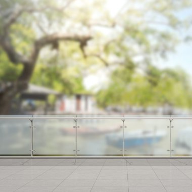 Balkon ve Teras, doğa arka plan bulanıklık