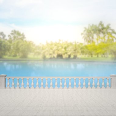 Balkon ve Teras, doğa arka plan bulanıklık