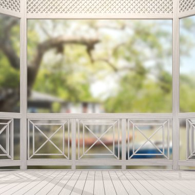 Balkon ve Teras, doğa arka plan bulanıklık