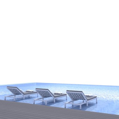 Yüzme Havuzu ve Teras dış arka plan bulanıklık