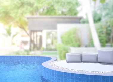 Yüzme Havuzu ve Teras dış arka plan bulanıklık