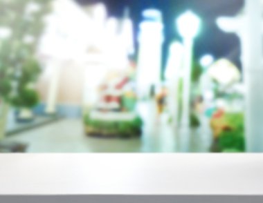 Top masa ve bina, arka plan bulanıklık