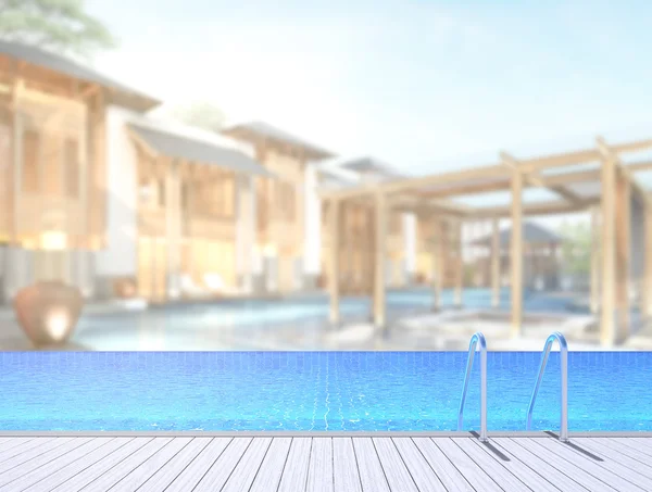 Yüzme Havuzu ve Teras dış arka plan bulanıklık