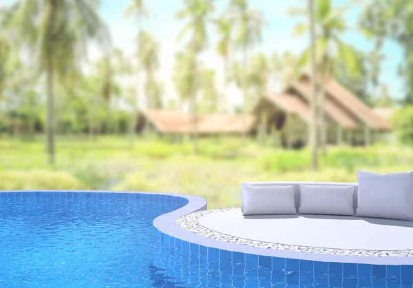 Yüzme Havuzu ve Teras dış arka plan bulanıklık