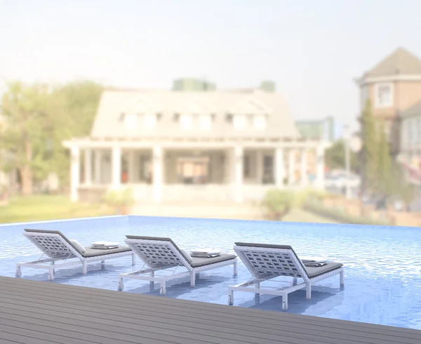 Yüzme Havuzu ve Teras dış arka plan bulanıklık