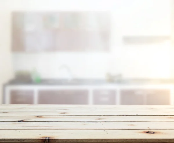 Dessus de table et flou Intérieur de fond — Photo