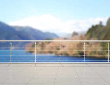 Balkon ve Teras, doğa arka plan bulanıklık