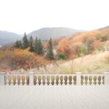 Balkon ve Teras, doğa arka plan bulanıklık