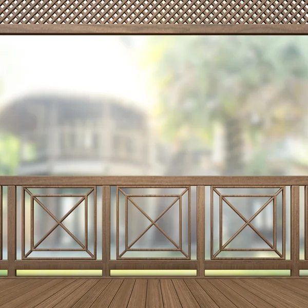 阳台和露台的模糊外部背景 — 图库照片