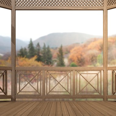 Balkon ve Teras, doğa arka plan bulanıklık