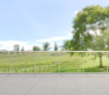 Balkon ve Teras, doğa arka plan bulanıklık