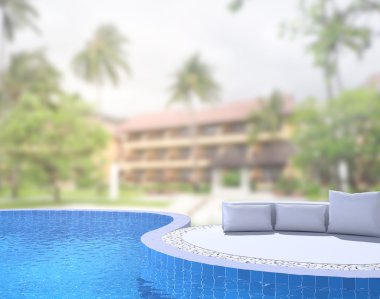 Yüzme Havuzu ve Teras dış arka plan bulanıklık